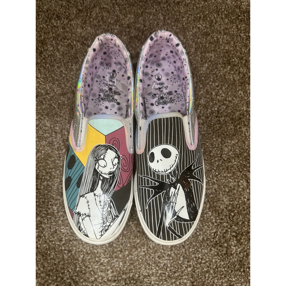 Ground Up Slip On Womens 9 Multi Nightmare Before Christmas Jack Sally WNNB2